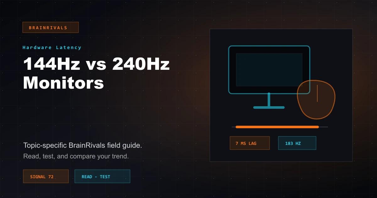 144Hz vs 240Hz Monitors hardware latency article illustration