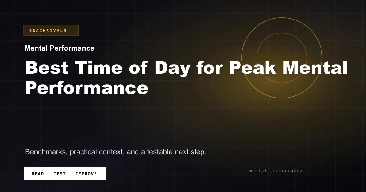 Best Time of Day for Peak Mental Performance BrainRivals visual guide