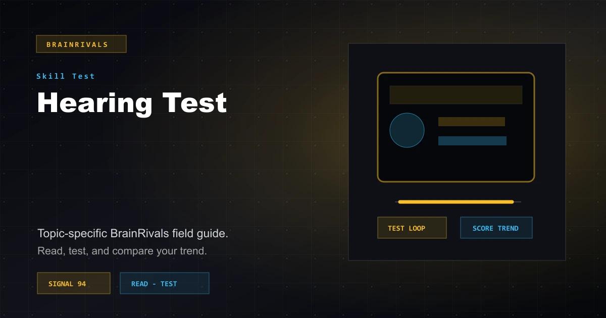 Hearing Test skill test article illustration