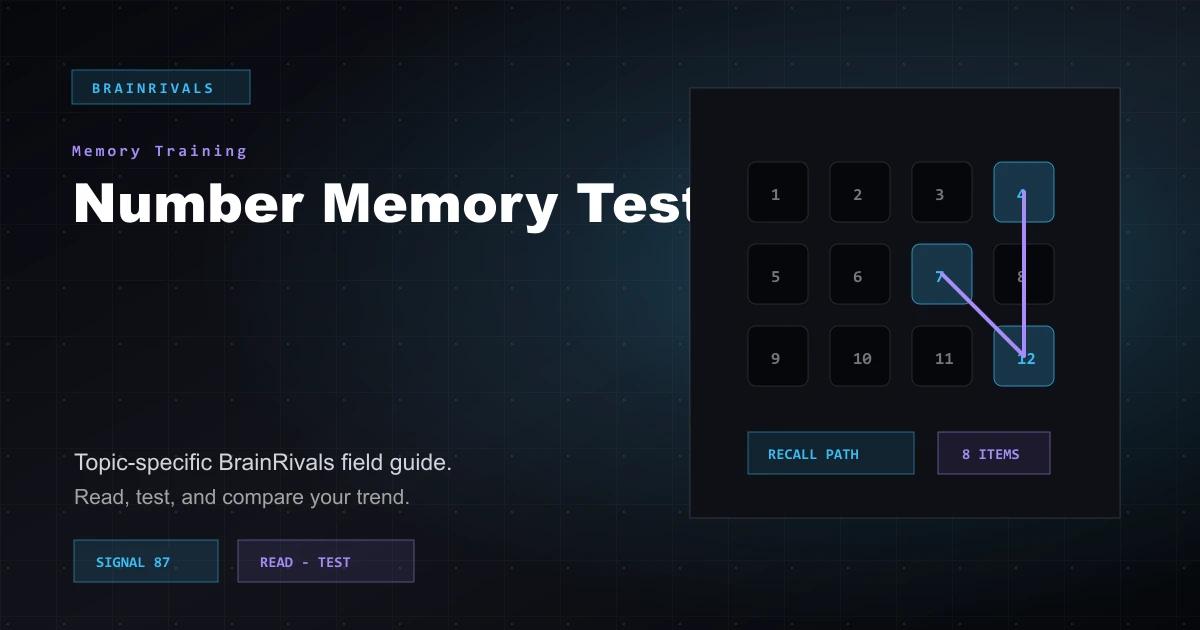Number Memory Test memory training article illustration