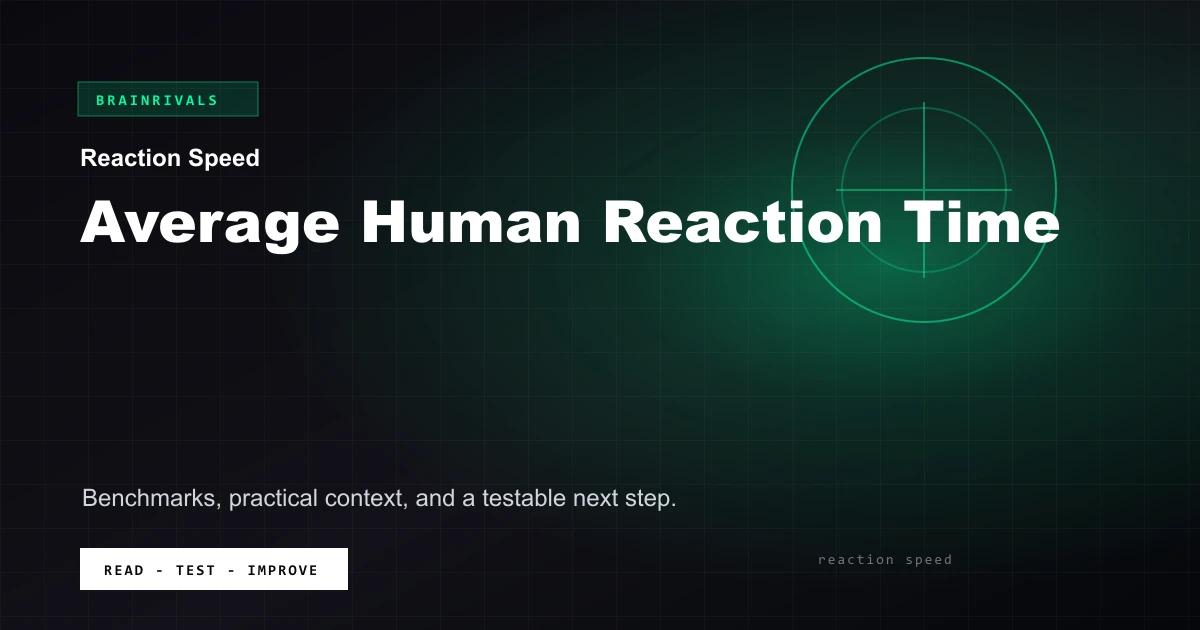 Average Human Reaction Time BrainRivals visual guide