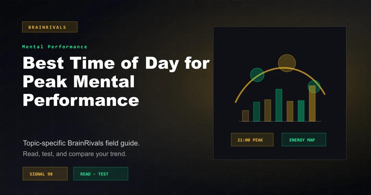 Best Time of Day for Peak Mental Performance mental performance article illustration