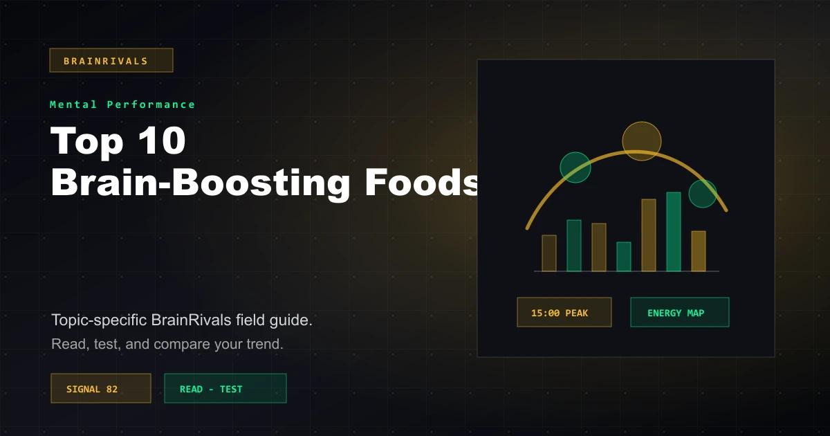 Top 10 Brain-Boosting Foods mental performance article illustration
