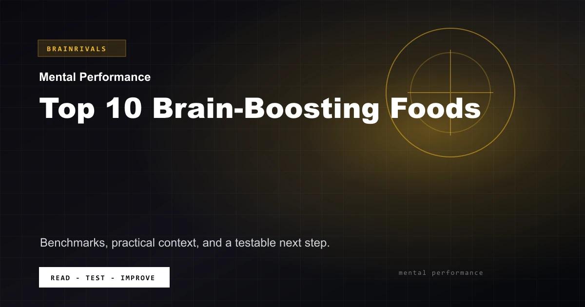 Top 10 Brain-Boosting Foods BrainRivals visual guide