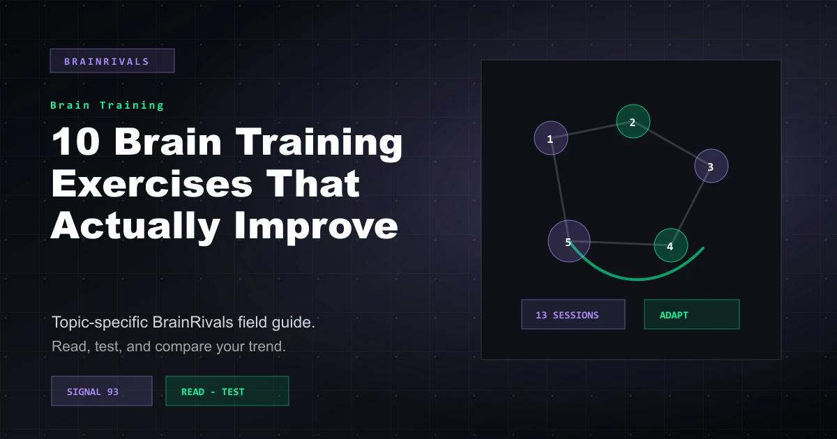 10 Brain Training Exercises That Actually Improve Cognitive Performance brain training article illustration