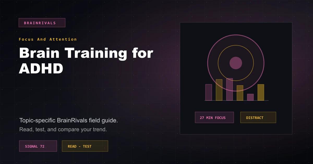Brain Training for ADHD focus and attention article illustration