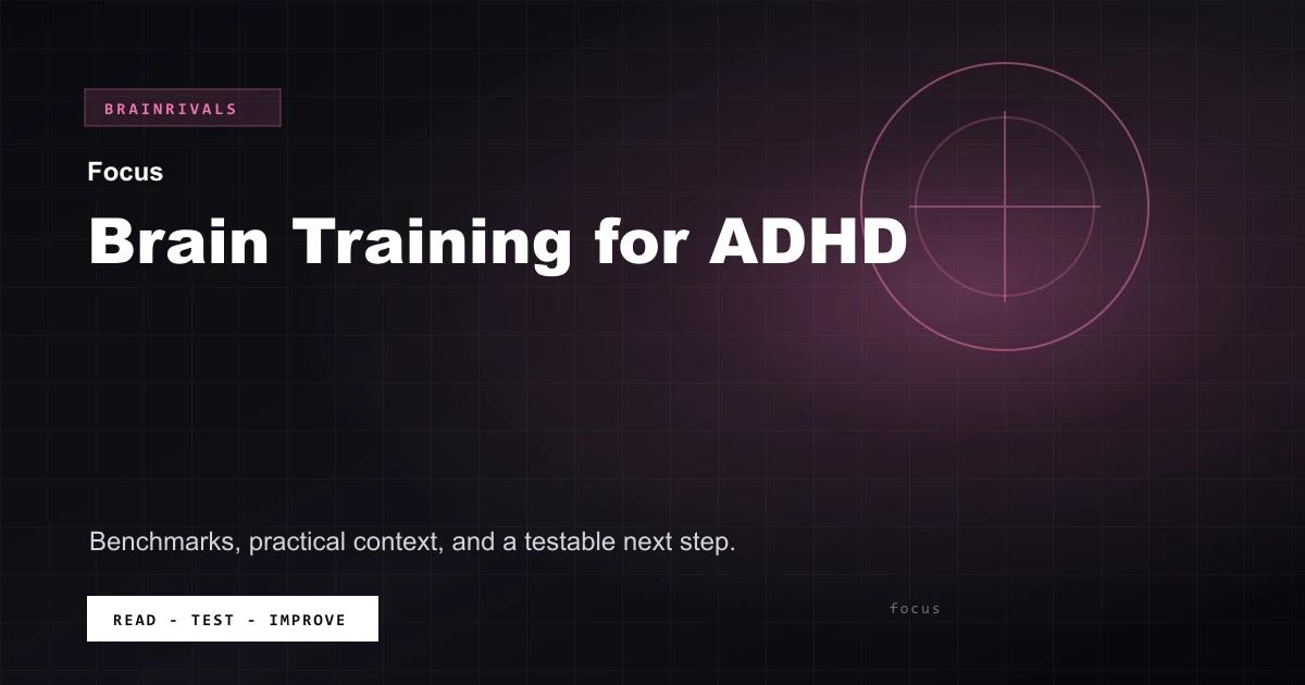 Brain Training for ADHD BrainRivals visual guide