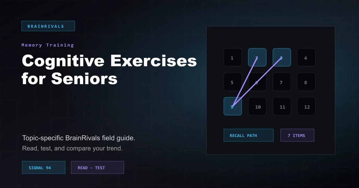 Cognitive Exercises for Seniors memory training article illustration
