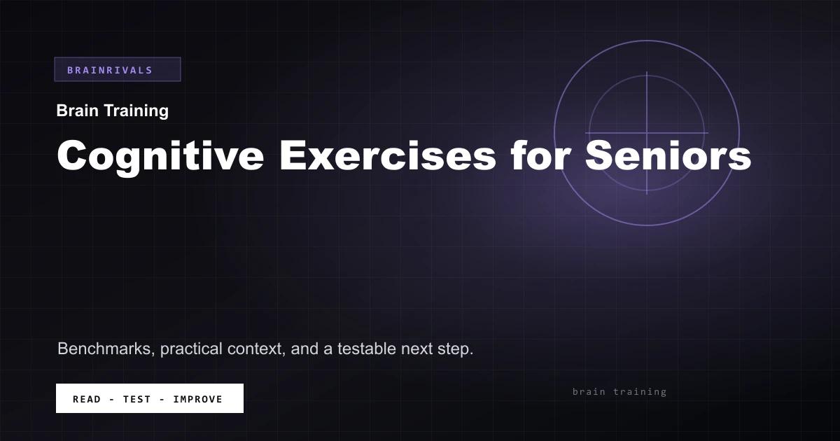 Cognitive Exercises for Seniors BrainRivals visual guide