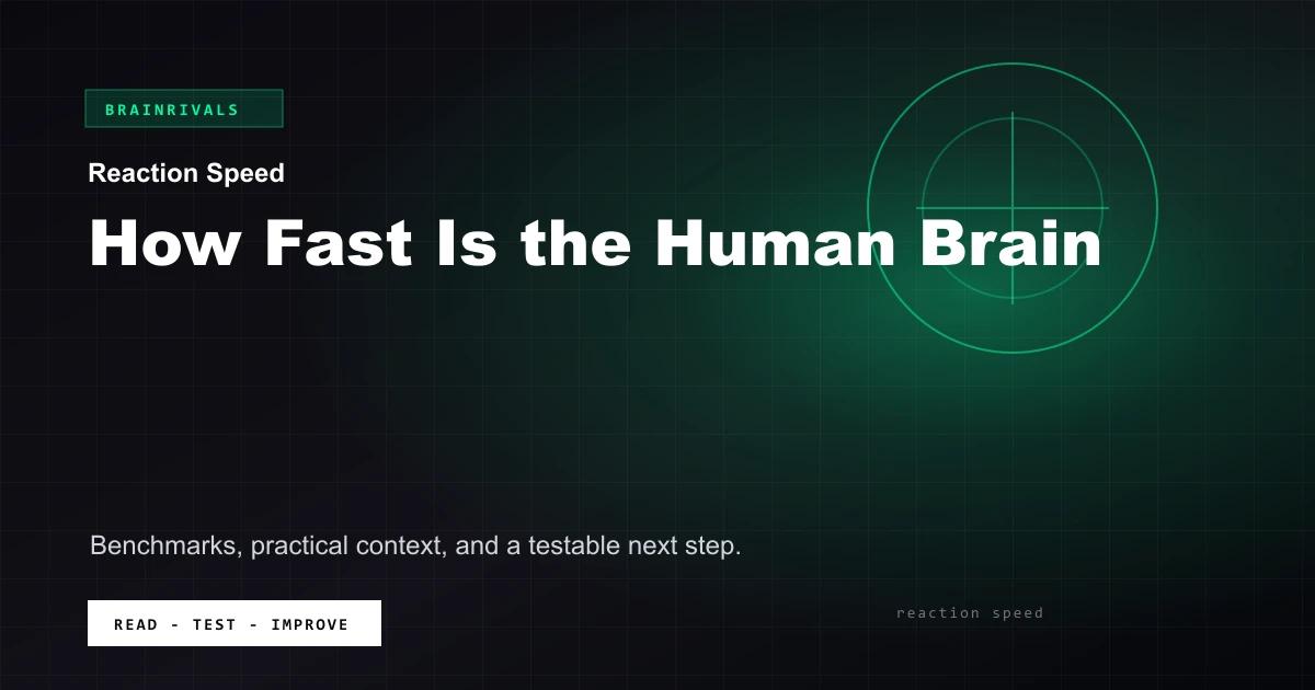 How Fast Is the Human Brain BrainRivals visual guide