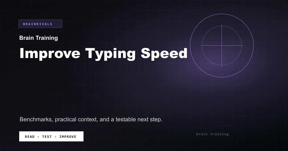 Improve Typing Speed BrainRivals visual guide