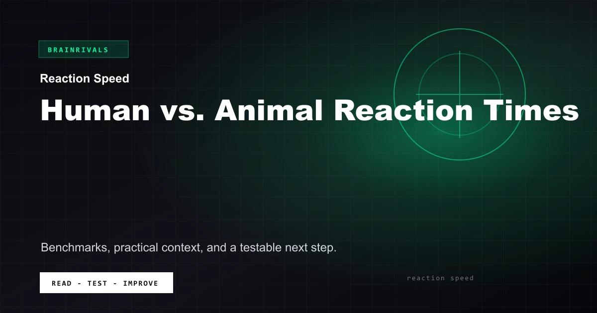 Human vs. Animal Reaction Times BrainRivals visual guide