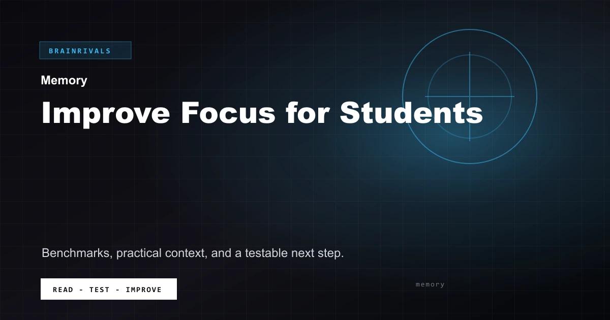 Improve Focus for Students BrainRivals visual guide