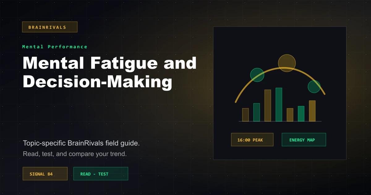 Mental Fatigue and Decision-Making mental performance article illustration