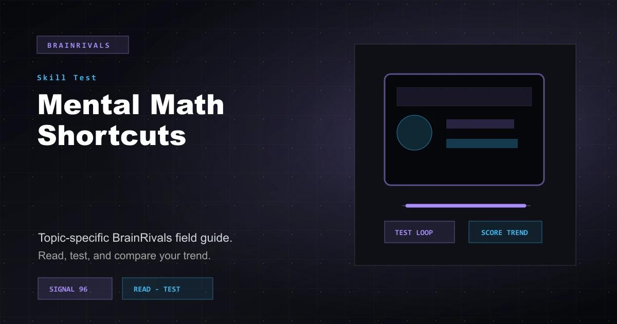 Mental Math Shortcuts skill test article illustration