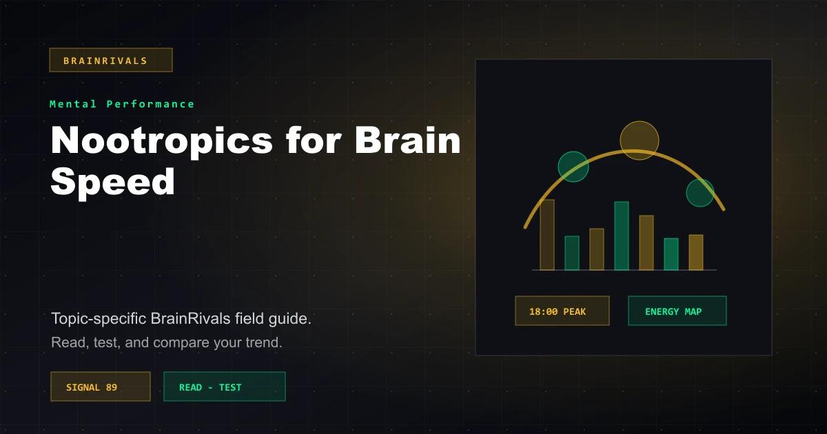 Nootropics for Brain Speed mental performance article illustration
