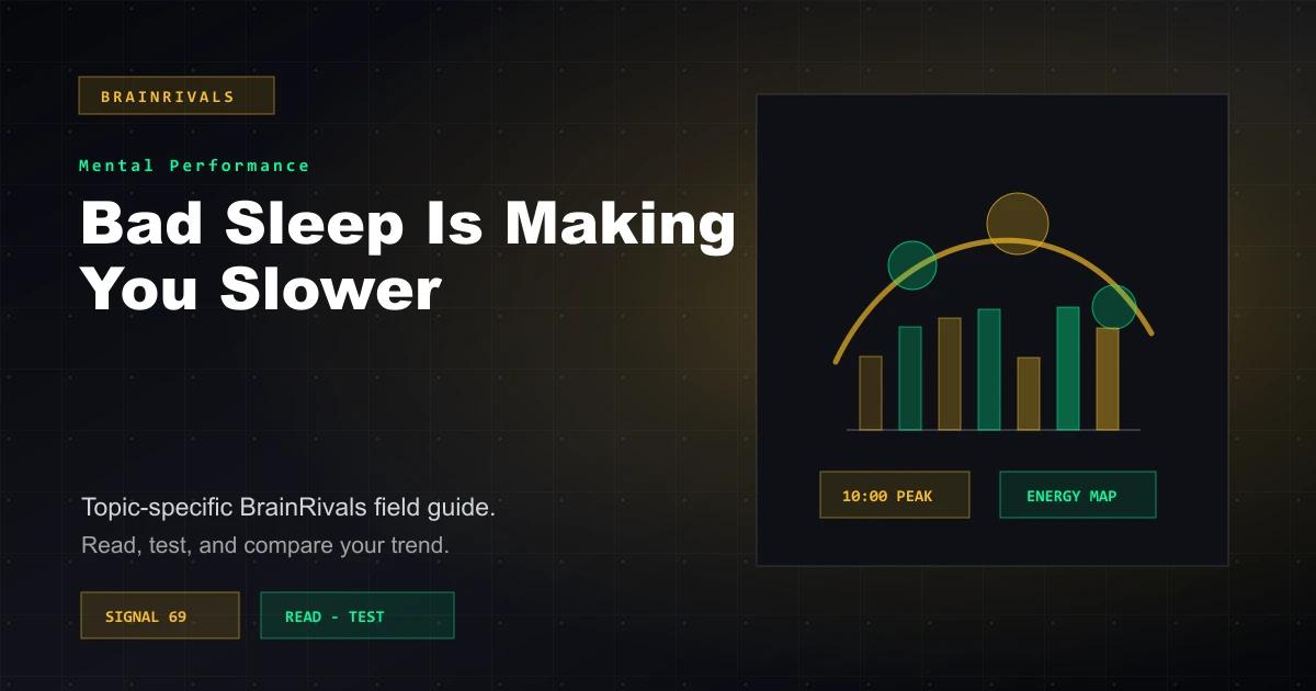 Bad Sleep Is Making You Slower mental performance article illustration