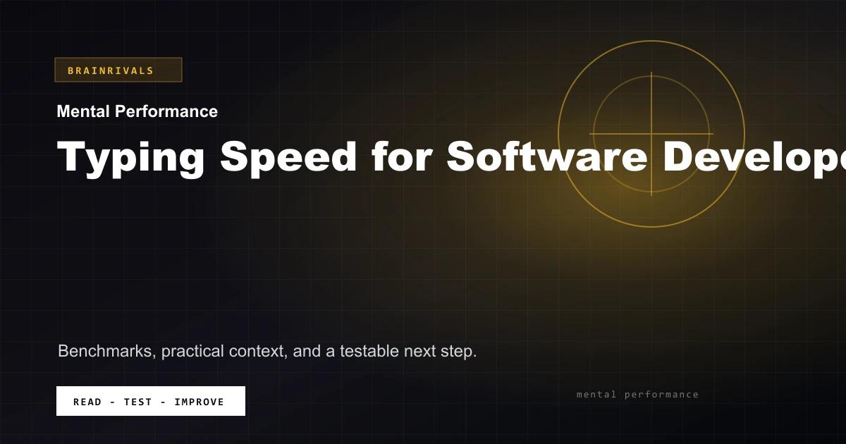 Typing Speed for Software Developers BrainRivals visual guide