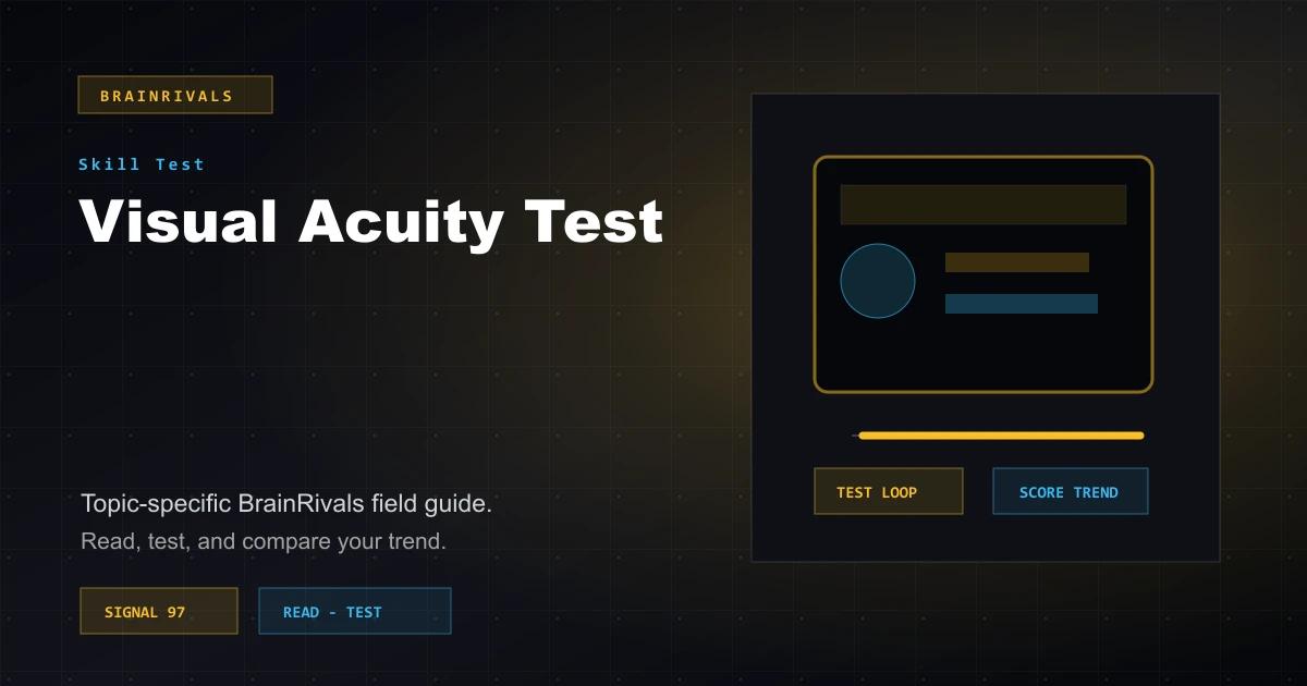 Visual Acuity Test skill test article illustration